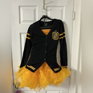 Warner Bros. Black and Yellow Hogwarts Hufflepuff Cardigan